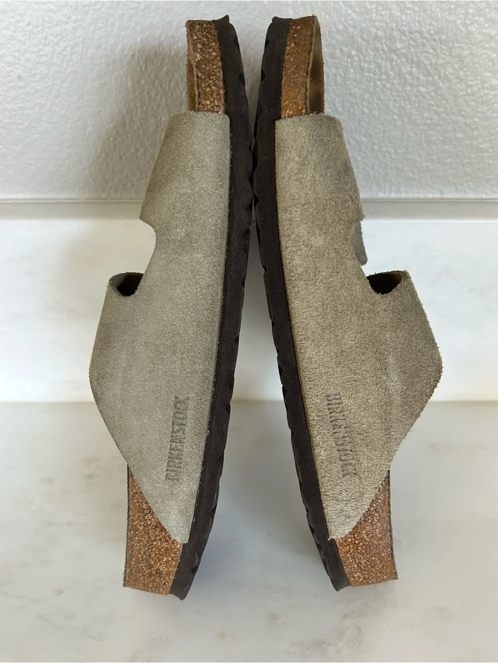 Birkenstock Arizona Soft Footbed Suede Taupe Size EU 42 Unisex